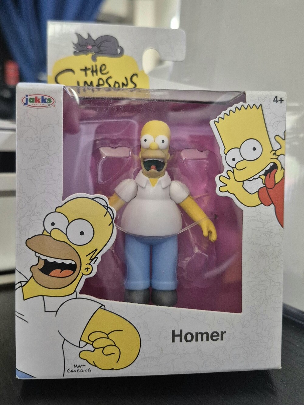 Homer Simpson Figure - In Classic Yellow, White and Blue Attire